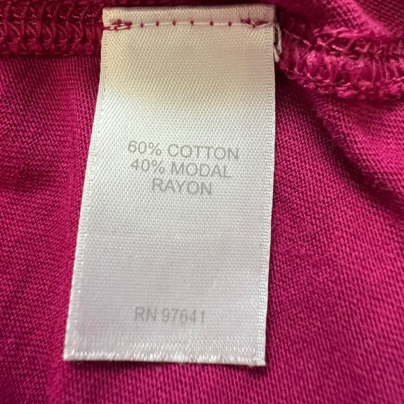 Hot Pink J Jill Short Sleeve Seamed A-Line Tee Size XL - Picture 5 of 6